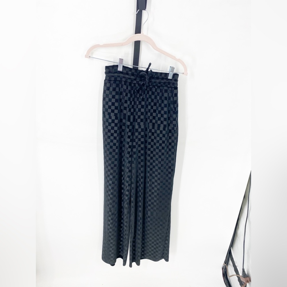 Princess Polly Checkered Drawstring Wide Leg Pants Sz 4 - Picture 2 of 5